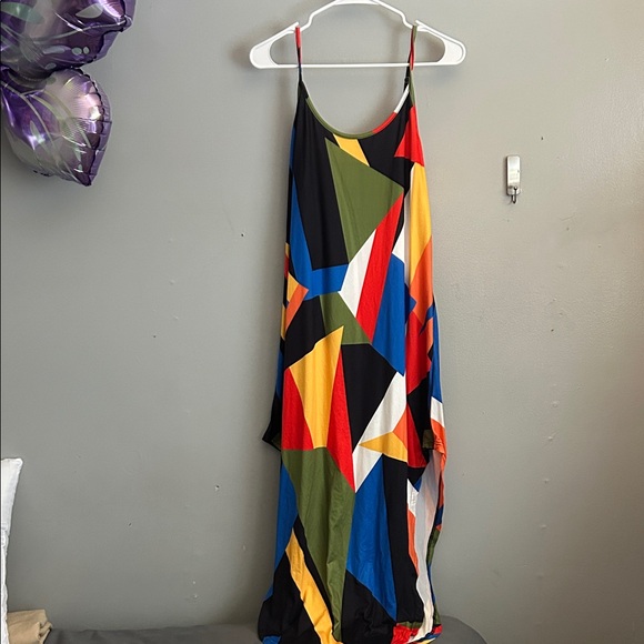 Dresses & Skirts - Colorful Geometric Spaghetti Strap Dress